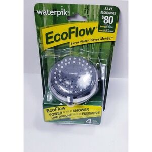 Waterpik EcoFlow 4 Setting Wall Mount Showerhead - Chrome